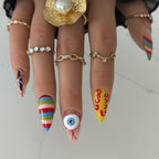 🎭 Juego Mortal — Handmade Press-On Nails